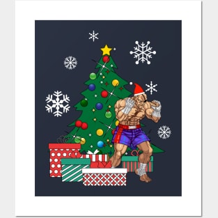 Sagat Around The Christmas Tree Street Fighter Posters and Art